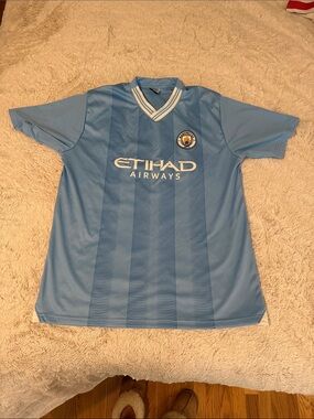 Light Blue Home Jersey with Etihad Airways Logo